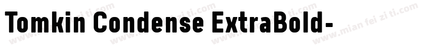 Tomkin Condense ExtraBold字体转换